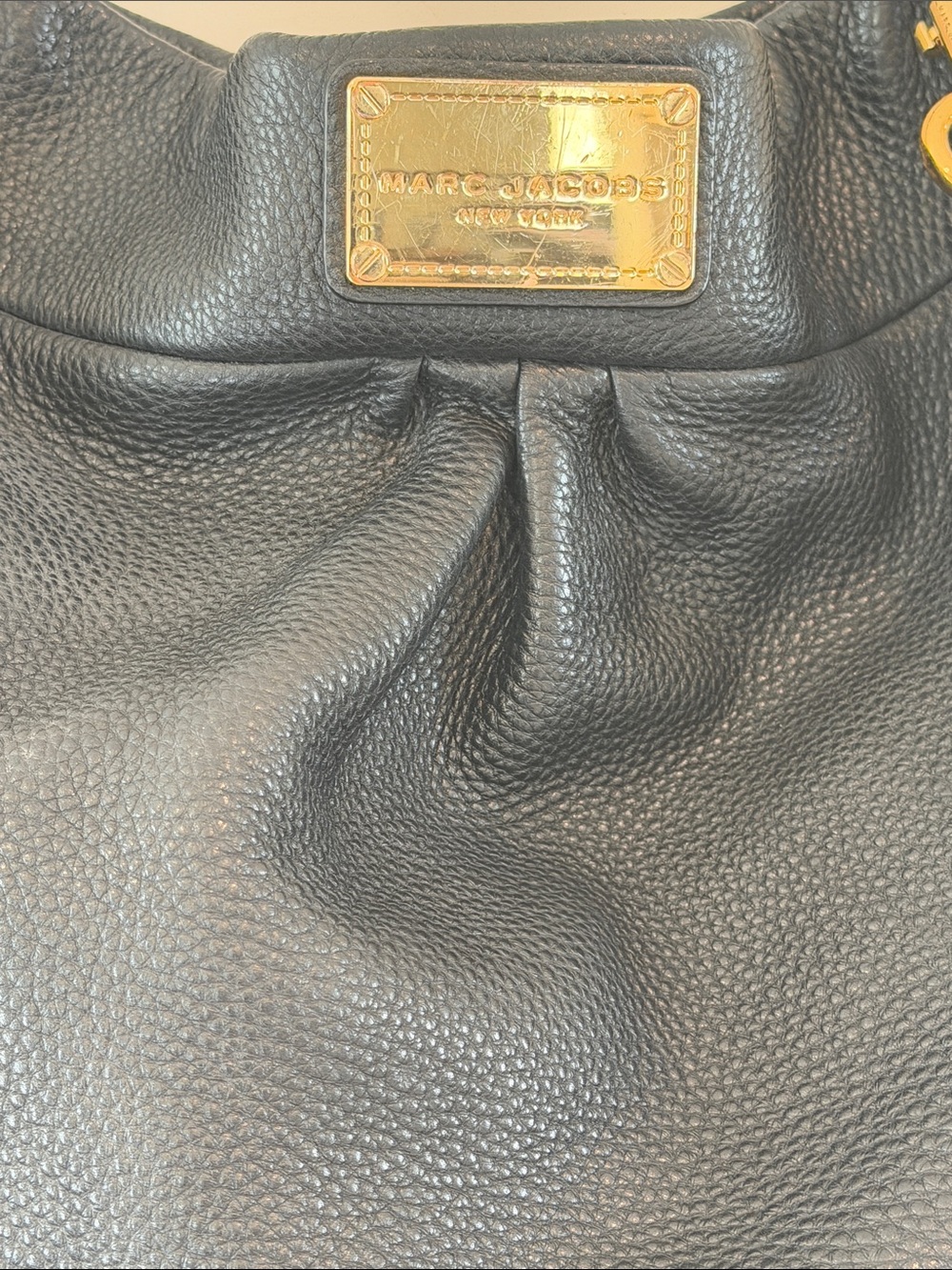 Marc Jacobs Black Pebbled Leather Shoulder And Cross Body Purse - Picture 2 of 10